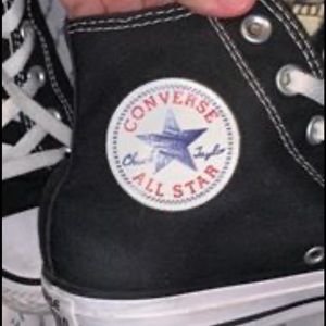 Black high top converse